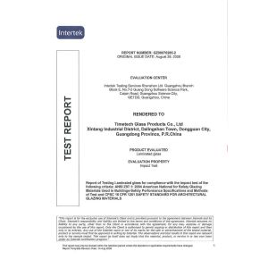 TIMETECH GLASS Certifications