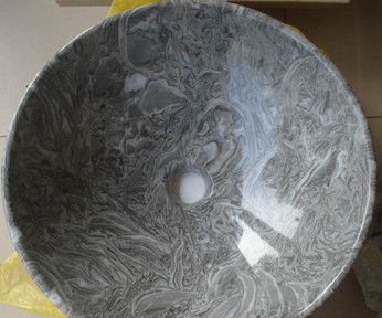 Grey Marble Sink King Flower marble Basin Wash Basin for kitchen/bathroom
