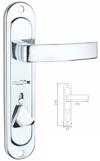 Buy 45mm Thickness Zinc Alloy Chrome Plating Door Handle at wholesale prices