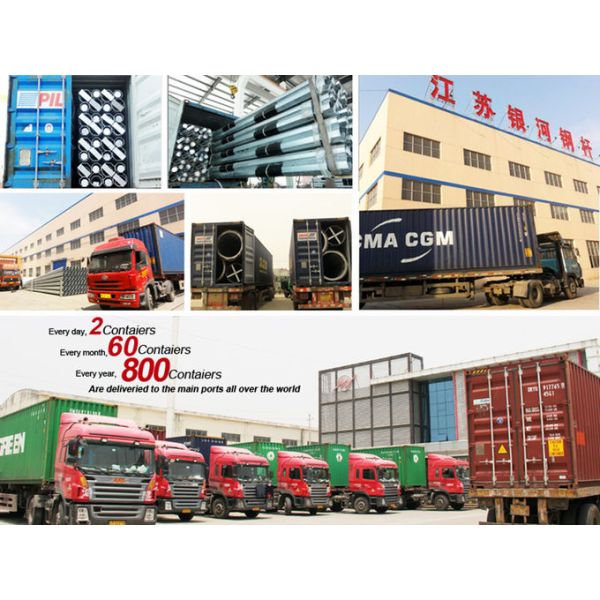 11.8M Gr65 Hot Dip Galvanized Steel Pole 5mm Wall Thickness Steel Transmission Poles 1