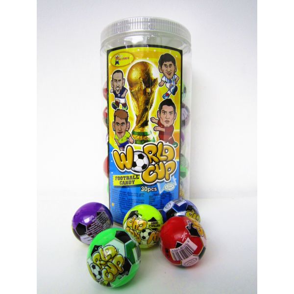Buy Funny candy / Football Shape Hard Candy 6g Multi Fruit Flavored Hard Candy In Jars at wholesale prices