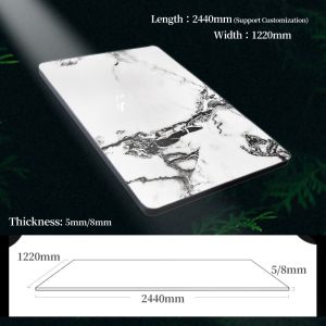 Interior Decoration Marble Wall Panels Co-Extruded Bamboo Charcoal Wood Veneer