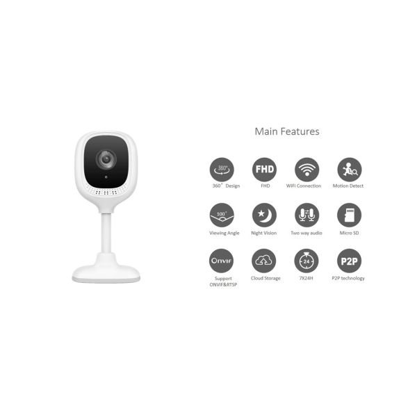 Smart Wireless 1080P Indoor Cube Camera