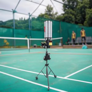 Quality Multifunction SIBOASI B5 Badminton Shuttlecock Feeder Machine Smart Badminton Shooting Machine for Training for sale