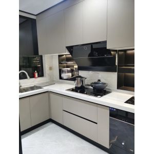 New Material White Shaker Door Particle Board Kitchen Cabinet