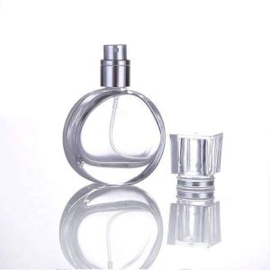 Oval Shape Perfume Spray Bottle Sprayer Refill Transparent Glass 25ml
