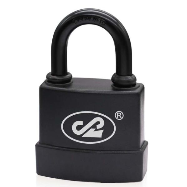 Buy High Security Padlock Curved Shape Plastic Waterproof Cover Steel Padlock ( Hard Bottom Cover Style ) at wholesale prices