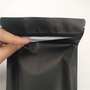 Black Matte Double Zipper CMYK Plastic Pouches Packaging