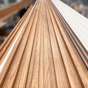Factory Indoor Decor PVC Coating Cladding Wall Board WPC Interior Fluted Wall