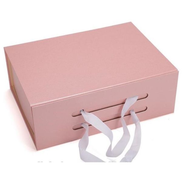Custom Design Luxury Small Paper Cardboard Drawer Box,Pink Paper foldable gift