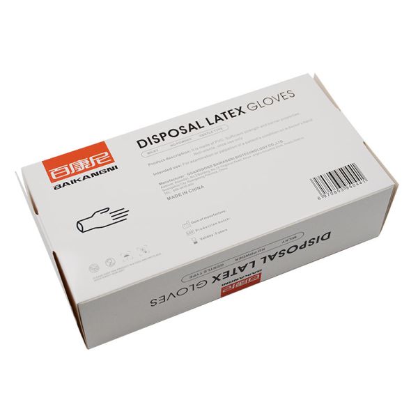 OEM ODM Material 4.5g White Disposable Latex Gloves