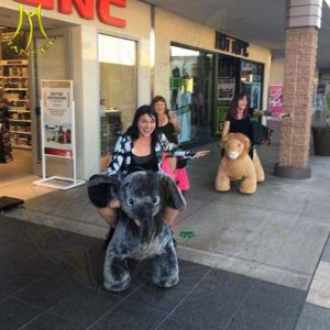 Hansel  indoor amusement park rides coin operated plush motorized animals in China