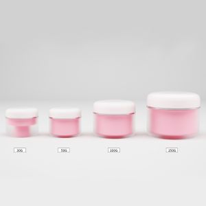 Luxury Facial Empty Round Skin Care Cream Plastic Cosmetic Jar with screw lid