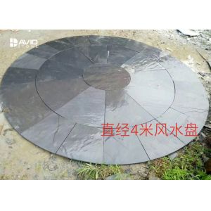 Round Grey Slate Paving Stones , Natural Garden Slate Tiles Waterproof