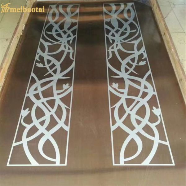 Buy 1500mm Width Etched Stainless Steel Sheet For Elevator Decorative at wholesale prices