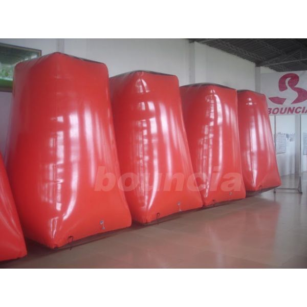 Red Paintball Field Equipment Inflatable Paintball Bunker