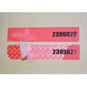 Void Self Adhesive Tamper Evident Security Labels With Hot Stamping Hologram