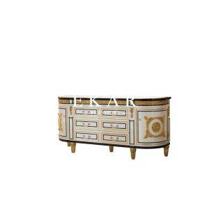 2018 Spanish design antique luxury hand carved wood sideboard FLN-M-TG201