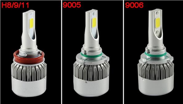 12V 36W 3800lm H3 / H4 / Car Led Replacement Headlight Bulbs Kit 6000K