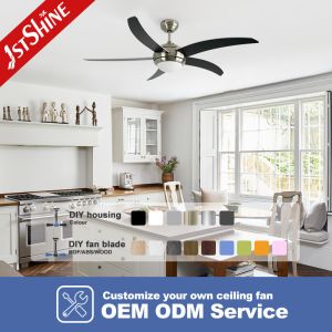 35w Modern LED Ceiling Fan 44 Inch DC Motor Energy Saving Silent