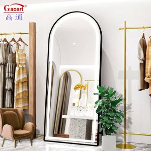 Quality Aluminum Alloy Frame Glass Mirror for Luxury Salon Livingroom Hotel Bedroom Decoration for sale