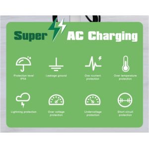 7kw Level 2 Commercial Charging Station Wall Mounted Fast