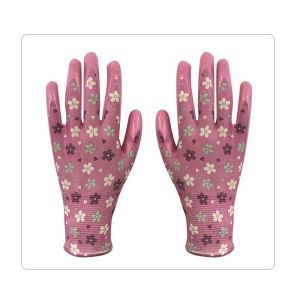 Abrasion Seamless Polyester Liner Nitrile Gloves