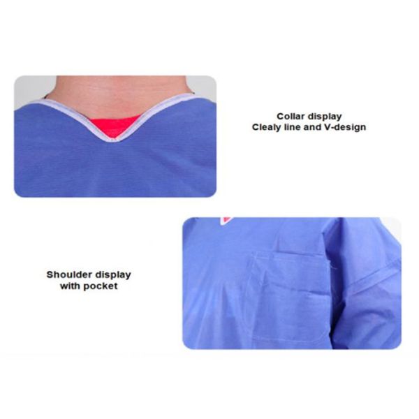 Breathable Medical Isolation Gowns Alkali Resistant For Hospital / Clinic