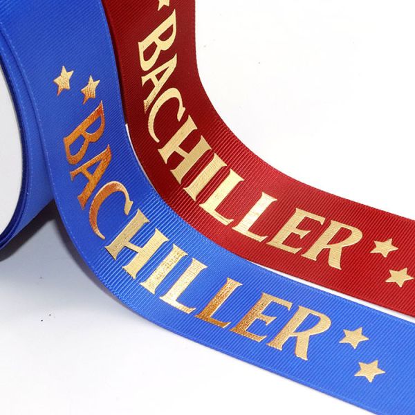 Buy Custom Grosgrain Ribbon With Gold Foil Logo – Ideal For Gift Boxes & Garment Branding at wholesale prices