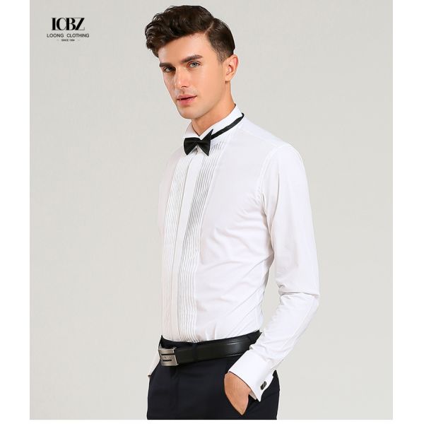 Men's Floral Print Blouse Long Sleeve Fashion Shirt with Single Breasted Closure