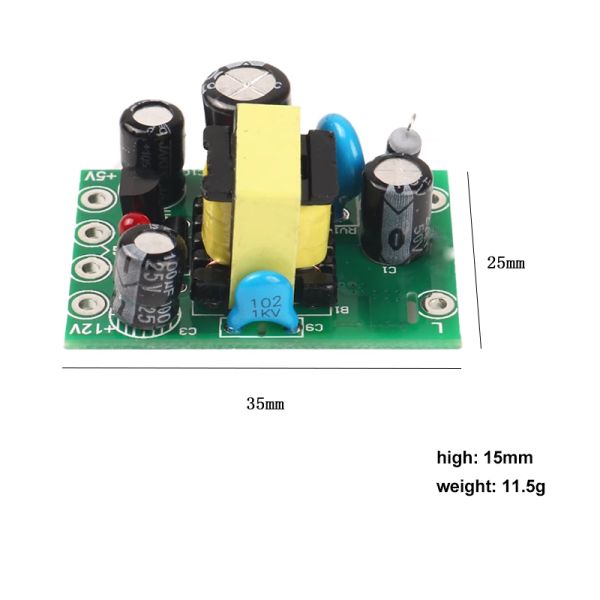 Standard Mounting Type AC-DC 110-220V Switching Power Supply Module with 6W Output Power