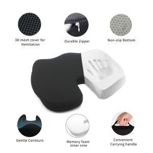 Portable Chair Cushion For Back Pain 45×35×7cm Size Overheat Protection