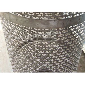 2m Height Ss304 Ellipse 30cm Diameter Perforated Metal Pipe