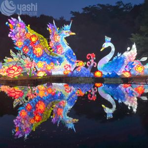 New Year Celebrations Outdoor Swan Lantern Traditional 400CM