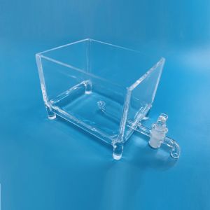 Quick Damp Rinsing Baths Quartz Wafer Chemical Processing Tank Quartz Cleaning Tank