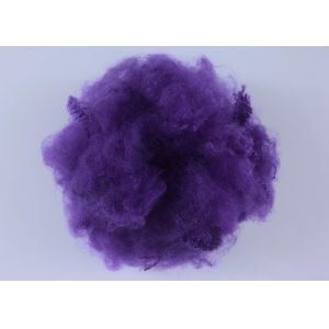 6D*65MM Purple Recycled Pet Fiber , Pet Staple Fiber Good Elasticity Anti -