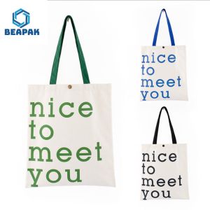 Reusable Handle Eco Grocery Custom Cotton Jute Bag