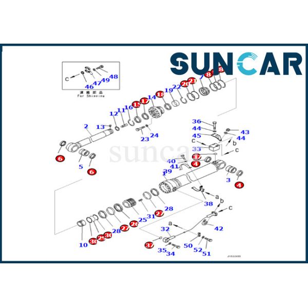 Buy Komatsu 707-99-76190 7079976190 Arm Cylinder Seal Kit For PC400LCSE-8R PC500LC-8R PC500LC-8 at wholesale prices