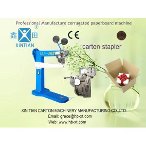Digital Control Auto Carton Stapler Stitching / Carton Box Stapling Machine