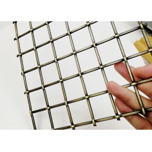 Antique Brass Furniture Cabinet Architectural Stainless Steel Wire Mesh 5.5mm