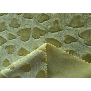 Polyester Super Soft Embossed Heart Brushed Minky Plush Fabric For Blanket