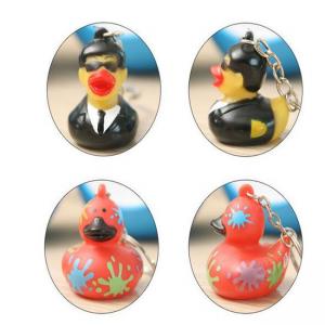 China Customized Mini Rubber Animal Keychains Monster Duck For Bag BPA Free Vinyl on sale