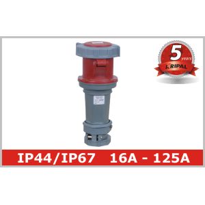 16A 32A 125A Waterproof Extension Socket Industrial Coupler IP44 IP67