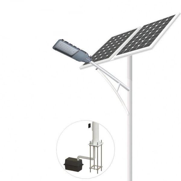 30w~100w Solar LED Street Light With Pole Ip65 Weather Resistant Easy Install