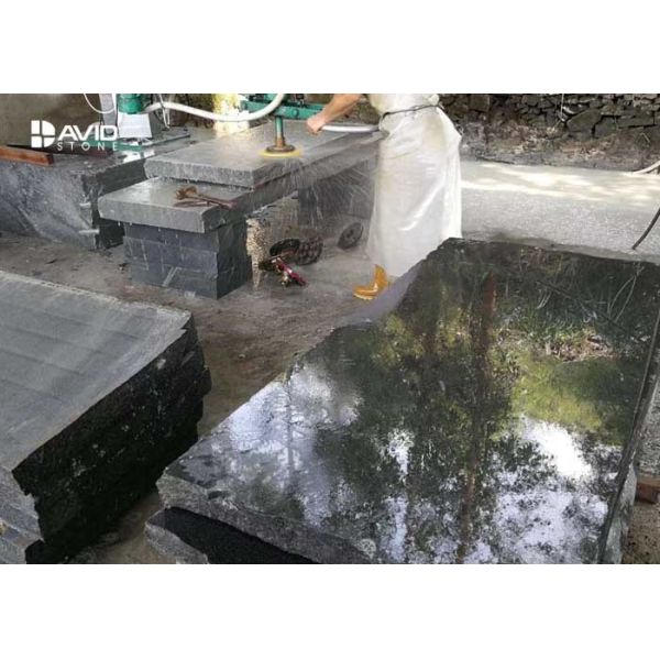 Black Granite Stone Tiles for Kitchen Floor G654 Sesame Cut Strips High Hardness
