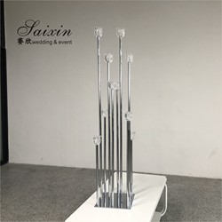 Large Lotus Flower Crystal Candle Holder Stand Tealight 150cm