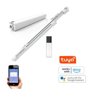 Electroplated Adjustable Curtain Track And Super Silent Electric Motor With