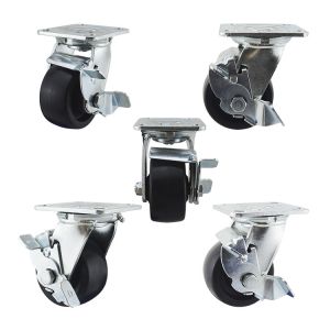 Side Brake 660lbs Load Capacity Heavy Duty Casters Swivel Plate