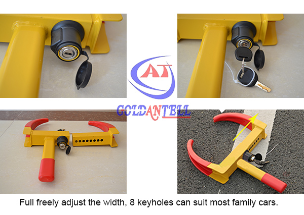 Heavy Duty Anti - Theft Car Wheel Clamp With 2 Keys Steering Security Lock