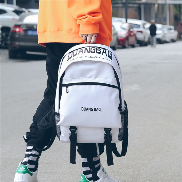 New Korean version of solid color backpack fashion trend Japanese and Korean student bag factory outlet